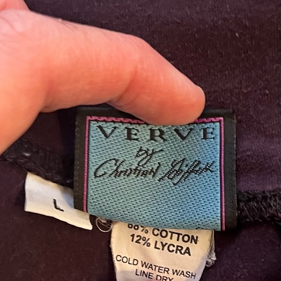 Verve Leda Christian Griffith Womens Organic Cotton Climbing Pants Yoga Large - Picture 8 of 8